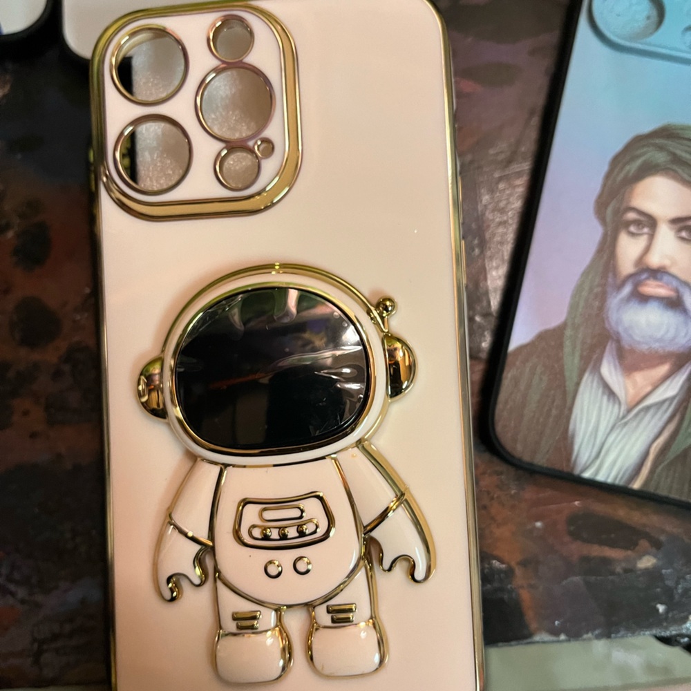 Gold Astronaut iPhone Case